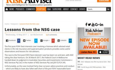 Risk Adviser Article