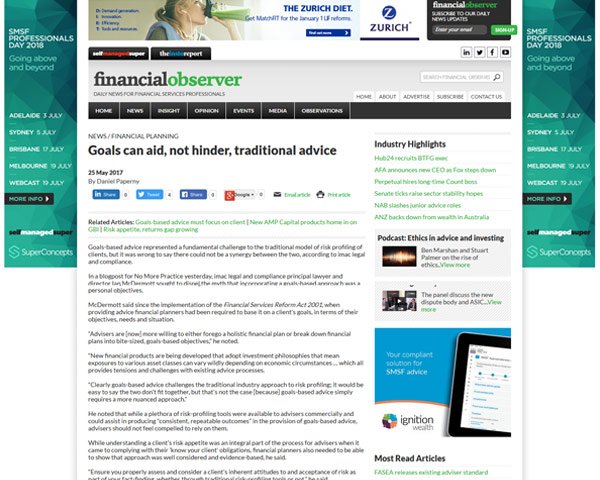 Financial Observer Article